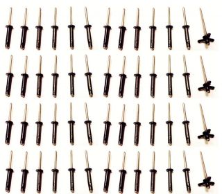 50 Black Aluminum Tri Grip Rivets for Kayaks with little inside access