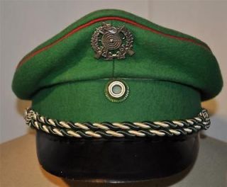 ww2 german army green visor with red iping and insignia
