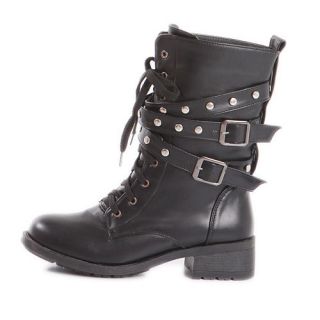 Lady Black Martens’ Boots Ankle Boots Buckle AU 4  11 / Size 34 43
