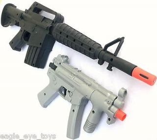 2x Military Toy Guns M 16 Rifle Machine Gun MP5 Soft Dart Set SAFE