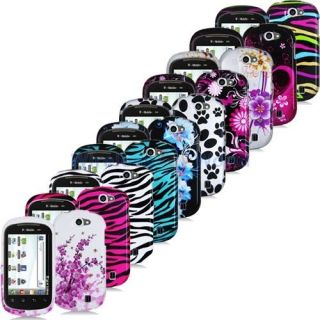 10X Design Zebra+Flower Hard Skin Case Covers for LG Doubleplay Phone