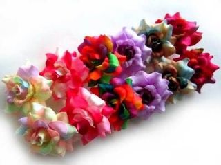  Artificial Silk Roses Heads Flower lot 1.75 for Bridal Wedding clip