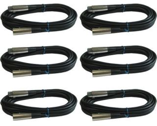 6lot pack 3pin xlr male to female microphone mic cable
