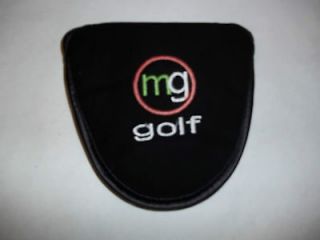 MACGREGOR MG GOLF MALLET PUTTER HEAD COVER BLACK WITH WHITE GREEN 