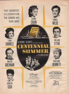 centennial summer jeanne crain movie 1946 print ad time left