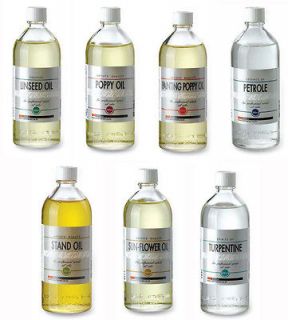   oil drawing liquid Turpentine Linseed oil Petrole Poppy oil 200ml