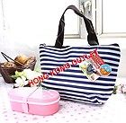 Bento Lunch Box Thermo Thermal Insulated Cooler Bag Hot / Cold Blue 