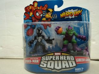 Marvel Super Hero Squad Black Costume Spider Man and Green Goblin