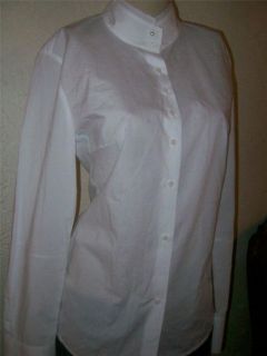 nwot marc aurel white cotton shirt blouse sz 40 m