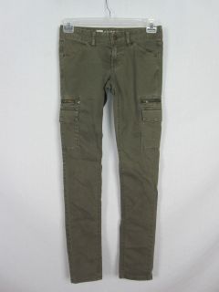 MOSSIMO Green Skinny Premium Denim Pockets Belt Loops Zippers Pants 2 