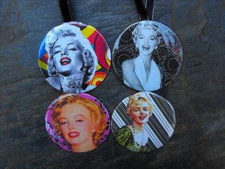 marilyn monroe decorated ornaments magn ets set of 4 returns