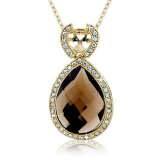 18k gold topaz heart peardrop necklace pendant uk  from