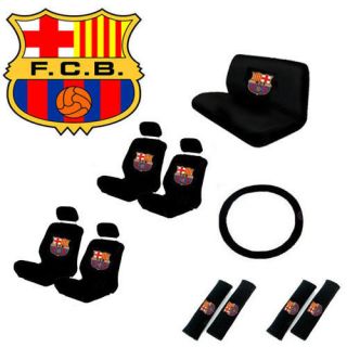 19pc SUV Seat Covers F C B Barcelona Futbol Soccer Team Foot Ball Team 