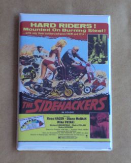   FRIDGE MAGNET motorcycle movie poster exploitation vintage style