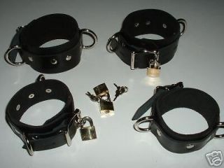 locking black leather restraints wrap set from canada returns not