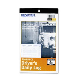   Drivers Daily Log, 5 3/8 x 8 3/4, Carbonless Duplicate, 31 Sets/Book
