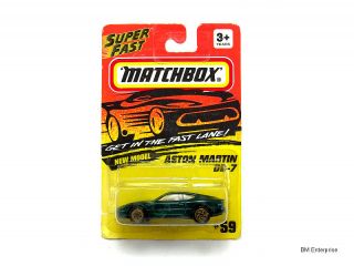 1994 MATCHBOX #59 KELLY GREEN ASTON MARTIN DB 7 1/60 SCALE NEW IN THE 