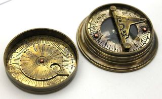 Brass Ship Pocket Sundial Timer Compass   The Mary Rose   London