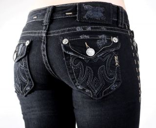 MEK Denim Women New NWT 2012 BLACK OAXACA Flap Pocket Jeans, 31