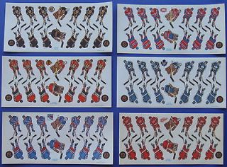 coleco table hockey game decal sheets for 21 nhl teams