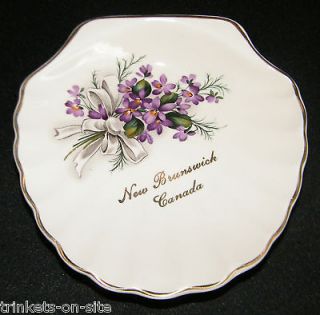 lord nelson china trinket dish violets new brunswick from canada