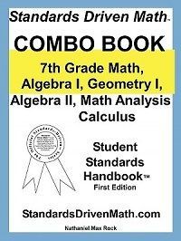 standards driven math combo book 7th grade math alge returns