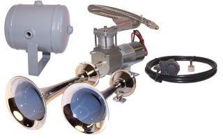 dual air horns loud locomotive train horns complete kit includes