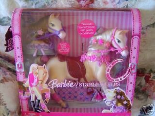 barbie stable dress up styles tawny horse accessories expedited 