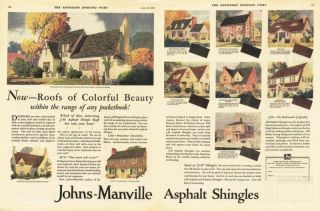 1929 ad johns manville asphalt shingles advertising 