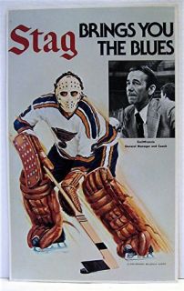 stag beer 1970 s st louis blues hockey player brochure