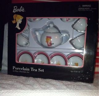 1960s style Porcelain BARBIE Doll TEA SET Mint In Box