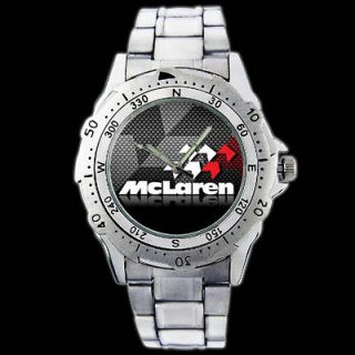 mclaren mercedes f1 racing car logo new metal wrist watch