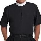 NEW FRIAR TUCK PRIEST CLERGY SHIRT NECKBAND BLACK 16.5NECK, SHORT 
