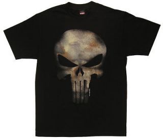 punisher logo skull texture marvel comics t shirt