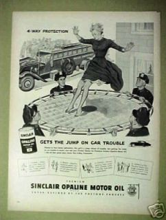 1949 sinclair motor oil police emergency truck print ad time