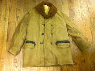 Vintage Shearling MOUTON Shawl Collar BARNSTORMER Jacket COAT