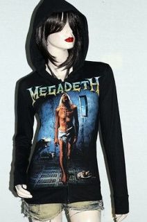 Megadeth Heavy Metal Rock DIY Slim Fit Hoodie Jacket Top Shirt