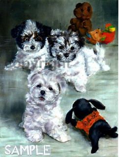 havanese puppies limited edition print dog art 