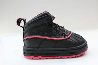 Nike ACG Woodside 2 Black Pink Waterproof Toddlers Winter Boots Sticky 
