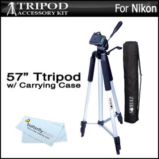   Camera Tripod w/ Carrying Case For Nikon Coolpix P300 Digital Camera