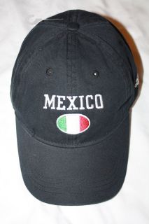 NWT ADIDAS MEXICO SOCCER CAP/HAT~MENS~O​/S~BLACK~CHEAP​