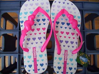 iPANEMA sandals Ladies USA size 5 NEW with tags white with pink straps 