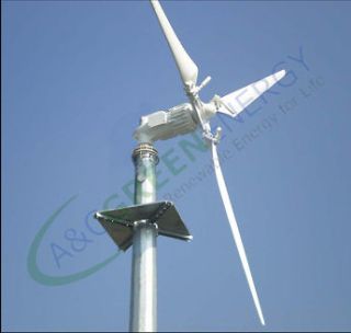 2000 W Grid Tie Windmill Turbine 2.4kW Max Output Variable Pitch Low 