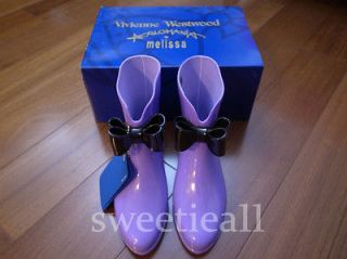 Vivienne Westwood Melissa Bow Rain Boots size US 5 (UK 3 / Euro 36)