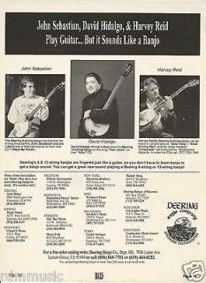 Deering Banjo 6 & 12 String John Sebastian Los Lobos Harvey Reid Promo 