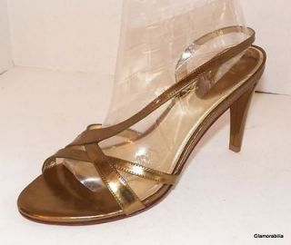 expensive cole haan nike air gold strappy heels sz 10