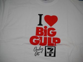 New 7 Eleven I Love Gulp T Shirts White in Original Packages Sold Only 