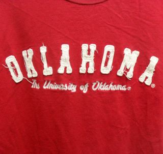 university of oklahoma sooners embellished t shirt crimson xl ships 