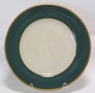 Flintridge SYLVAN Teal Green Bread Plate/s Gold Trim Fine China 