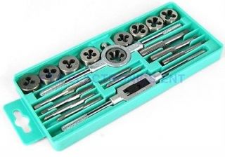 Professional 20 pcs Metric Tap and Die Wrench Set M3 M12 Hardene and 